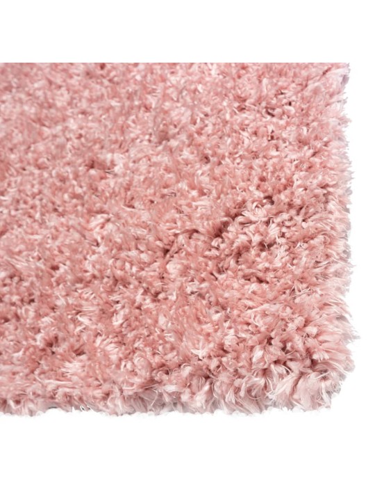 Korkeanukkainen Shaggy matto pinkki 160x230 cm 50 mm