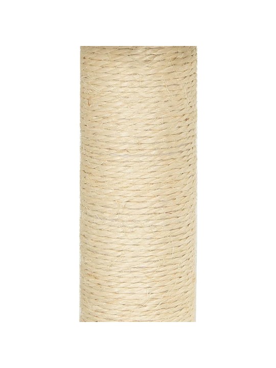 Kissan kiipeilypuu sisal- raapimispylväillä kerma 155 cm