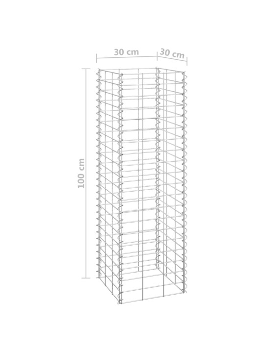 Korotetut kivikorit 3 kpl 30x30x100 cm rauta