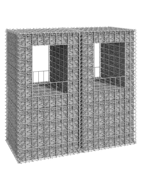 Kivikoripylväät 2 kpl 50x50x100 cm rauta