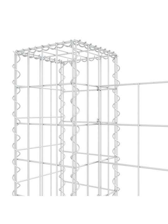 U-muotoiset kivikorit 5 pylväällä rauta 500x20x100 cm