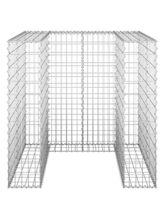 Gabionseinä roska-astioille galvanoitu teräs 110x100x110 cm