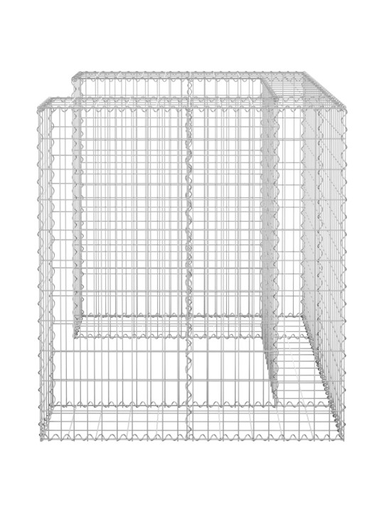 Gabionseinä roska-astioille galvanoitu teräs 110x100x110 cm