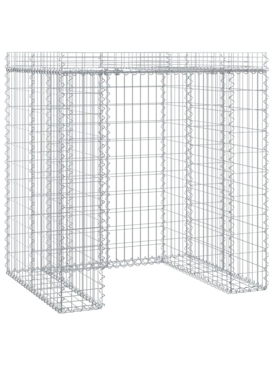 Gabion kivikoriseinä jäteastialle 110x91x120 cm sinkitty rauta