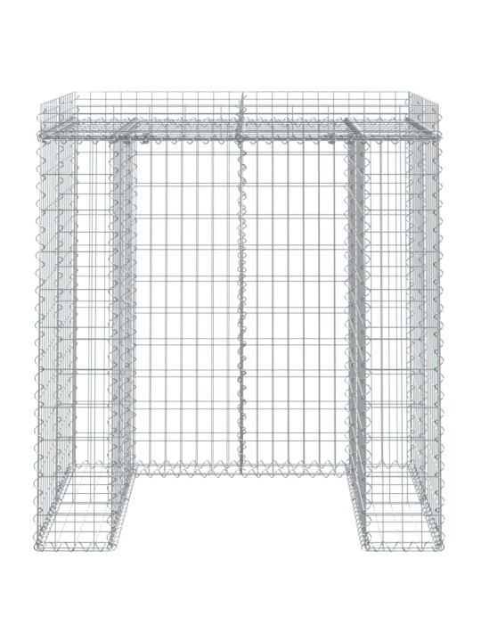 Gabion kivikoriseinä jäteastialle 110x91x120 cm sinkitty rauta