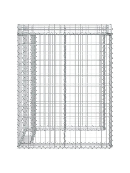 Gabion kivikoriseinä jäteastialle 110x91x120 cm sinkitty rauta