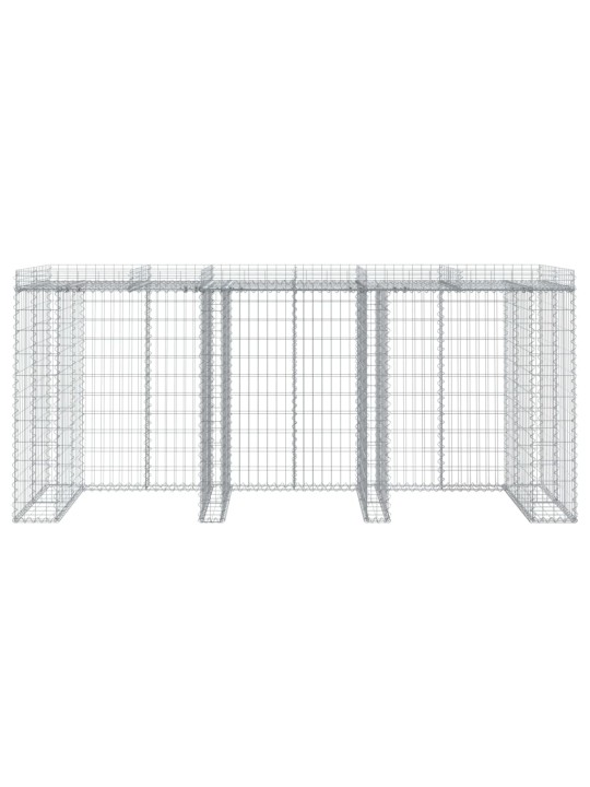 Gabion kivikoriseinä jäteastialle 270x91x120 cm sinkitty rauta