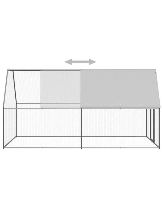 Ulkotilan kanahäkki 2x4x2 m galvanoitu teräs