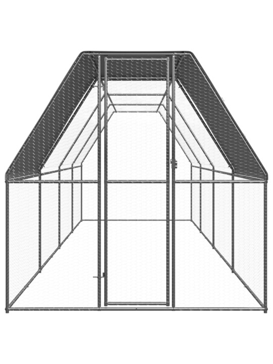 Ulkotilan kanahäkki 2x8x2 m galvanoitu teräs