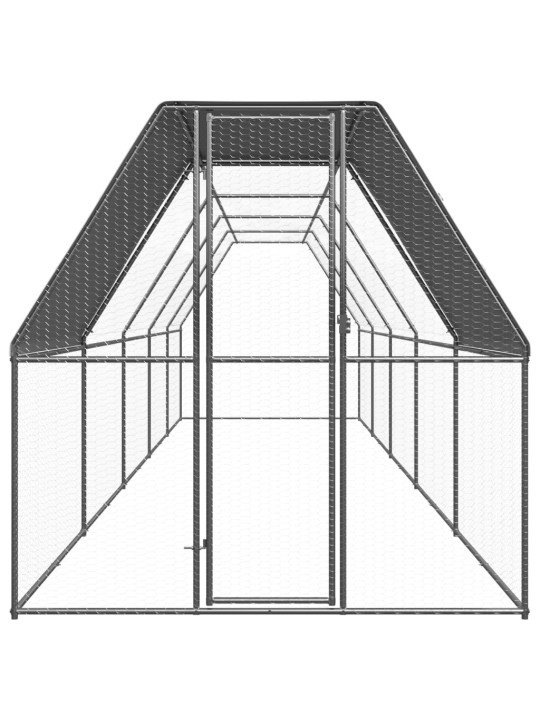 Ulkotilan kanahäkki 2x10x2 m galvanoitu teräs