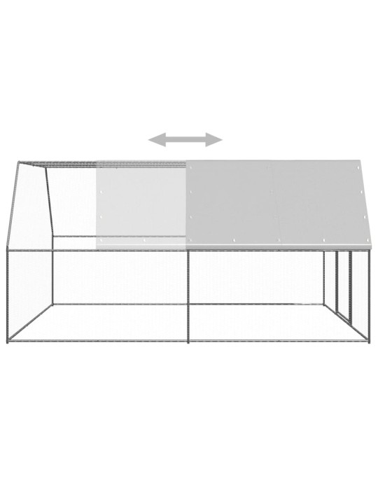 Ulkotilan kanahäkki 3x4x2 m galvanoitu teräs