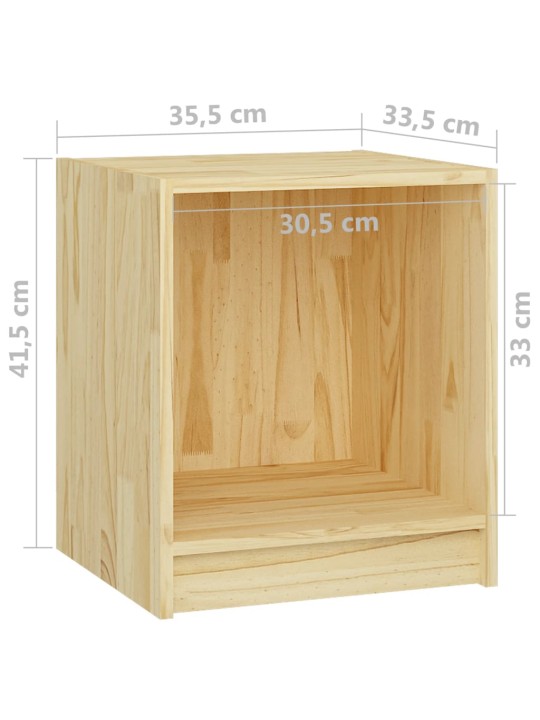 Yöpöytä 35,5x33,5x41,5 cm täysi mänty
