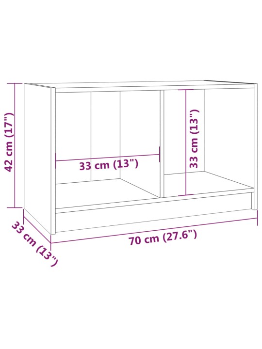 TV-taso 70x33x42 cm täysi mänty