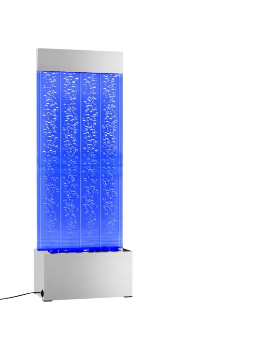 Kuplapylväs RGB LED-valoilla ruostumaton teräs/akryyli 110 cm