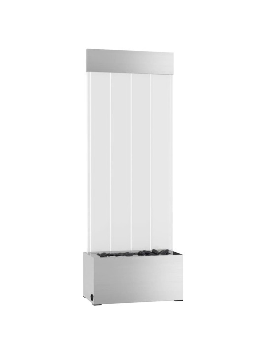 Kuplapylväs RGB LED-valoilla ruostumaton teräs/akryyli 110 cm