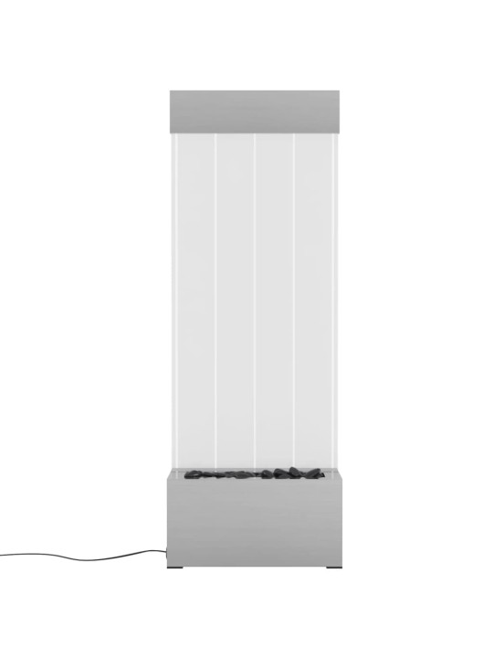 Kuplapylväs RGB LED-valoilla ruostumaton teräs/akryyli 110 cm