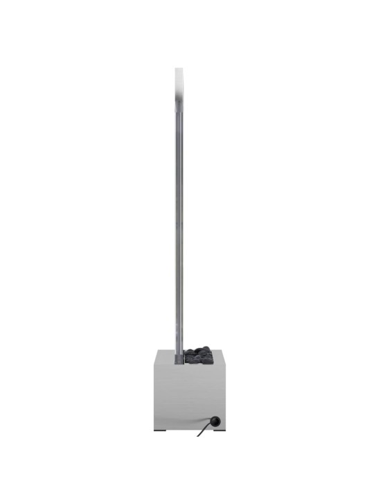 Kuplapylväs RGB LED-valoilla ruostumaton teräs/akryyli 110 cm