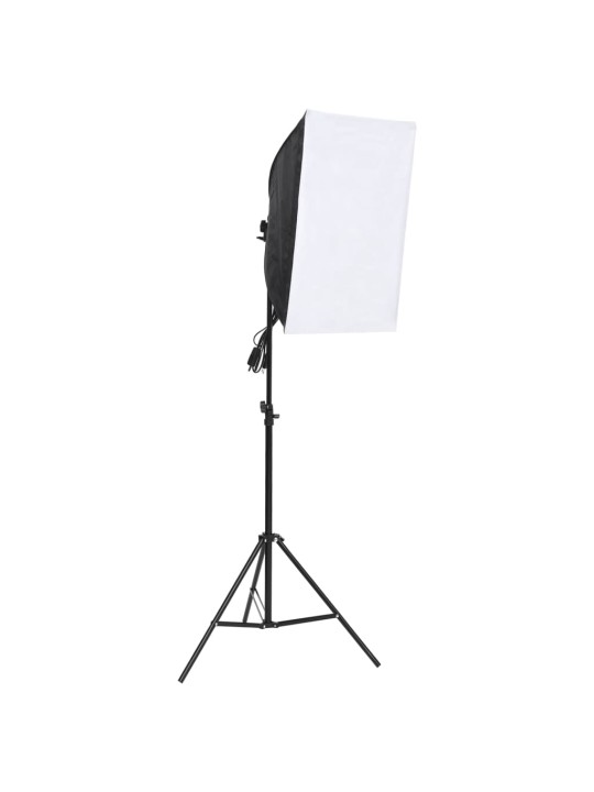 Valokuvastudiosarja softbox-valot, taustakangas ja heijastin