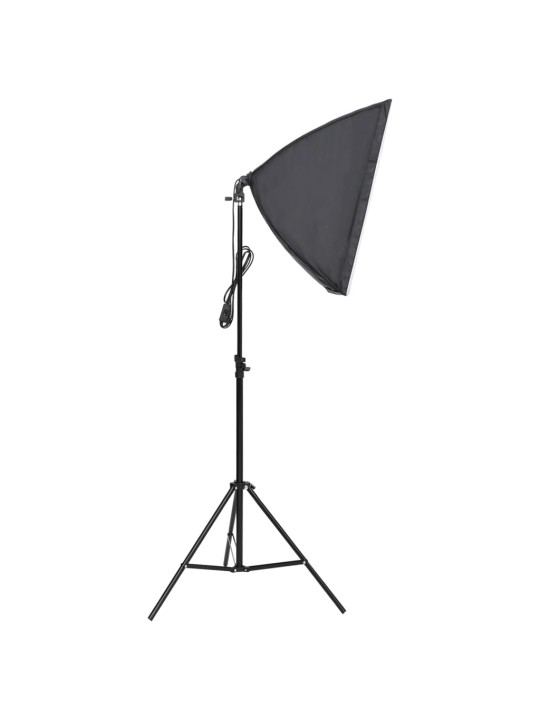 Valokuvastudiosarja softbox-valot, taustakangas ja heijastin