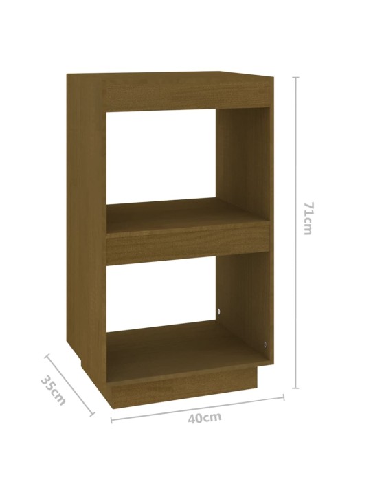 Kirjahylly hunajanruskea 40x35x71 cm täysi mänty