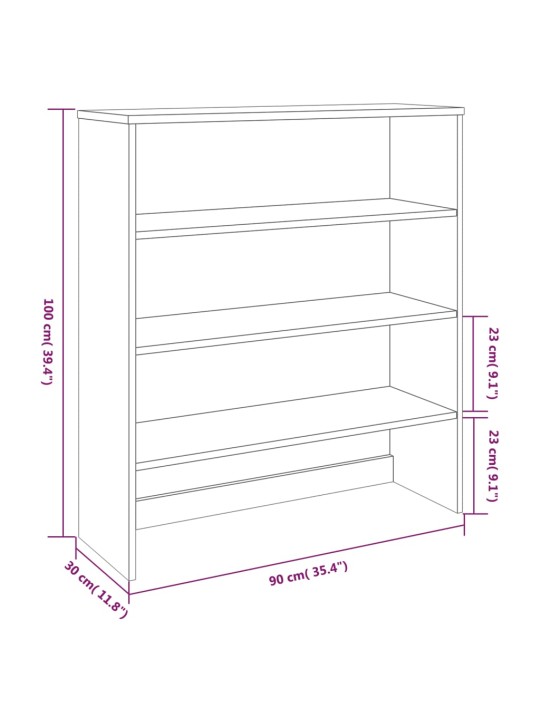 Yläkaappi HAMAR hunajanruskea 90x30x100 cm täysi mänty