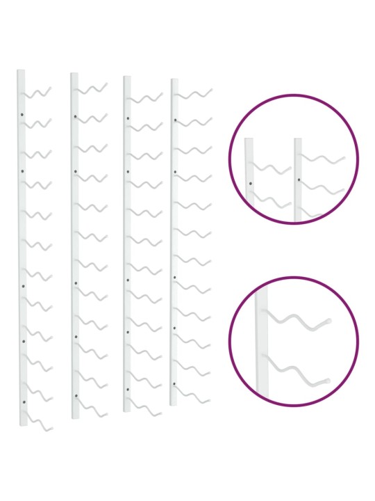 Seinälle kiinnitettävä viinipulloteline 24 pullolle 2 kpl rauta