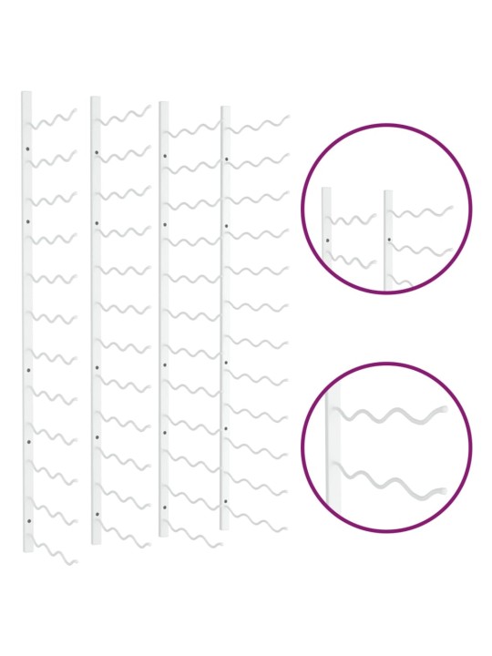 Seinälle kiinnitettävä viinipulloteline 36 pullolle 2 kpl rauta