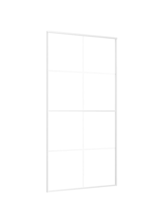 Liukuovi ESG-huurrelasi ja alumiini 102,5x205 cm valkoinen