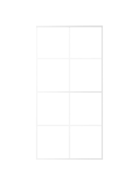 Liukuovi ESG-huurrelasi ja alumiini 102,5x205 cm valkoinen