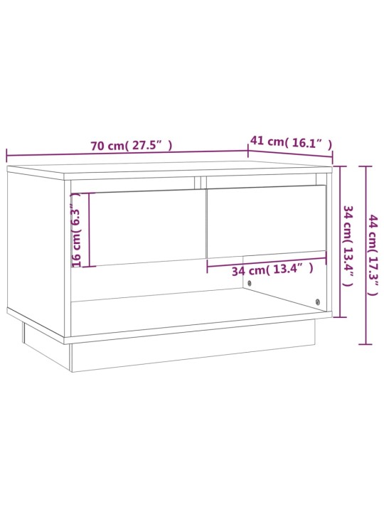 TV-taso Sonoma-tammi 70x41x44 cm lastulevy