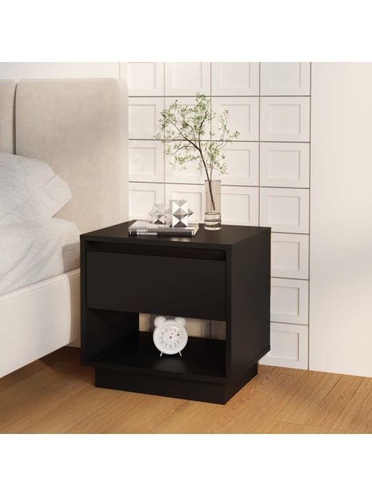 Yöpöydät 2 kpl musta 45x34x44 cm lastulevy