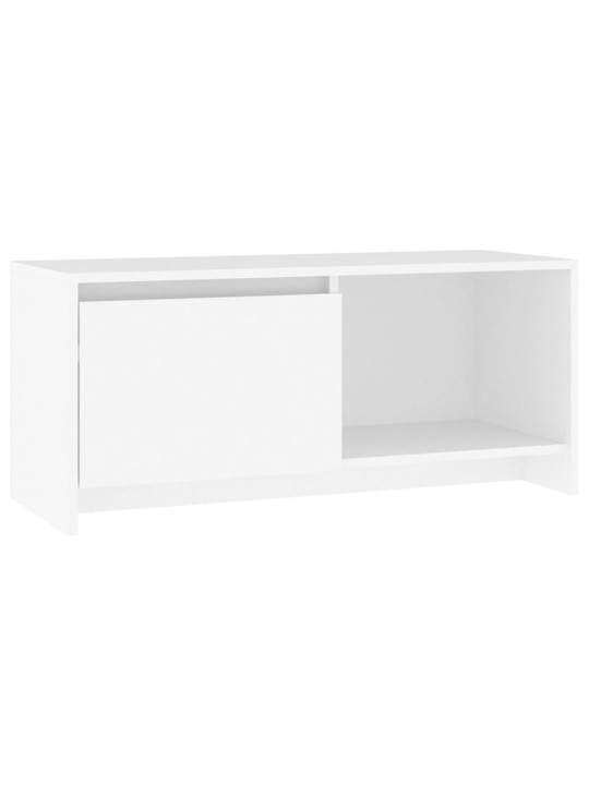 Tv-taso valkoinen 90x35x40 cm lastulevy