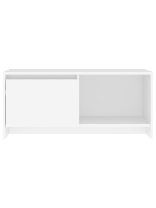 Tv-taso valkoinen 90x35x40 cm lastulevy