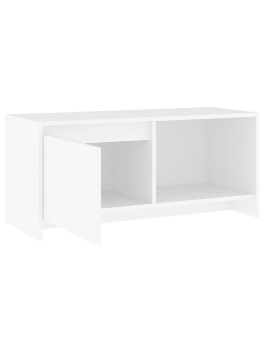 Tv-taso valkoinen 90x35x40 cm lastulevy