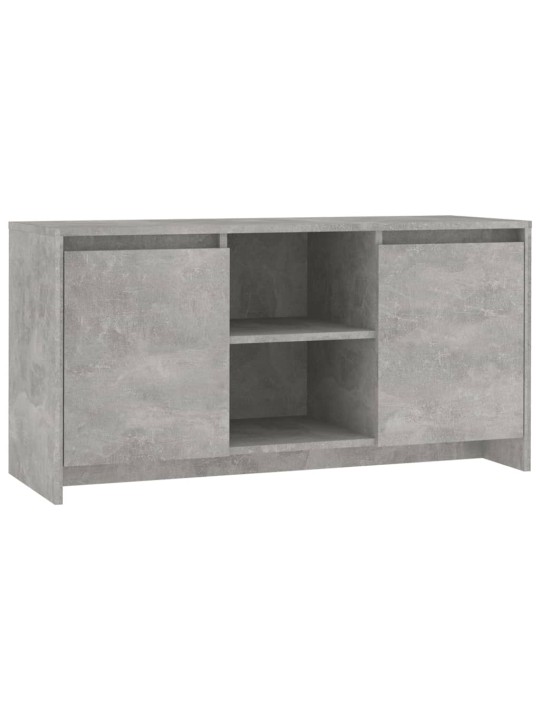 TV-taso betoninharmaa 102x37,5x52,5 cm lastulevy