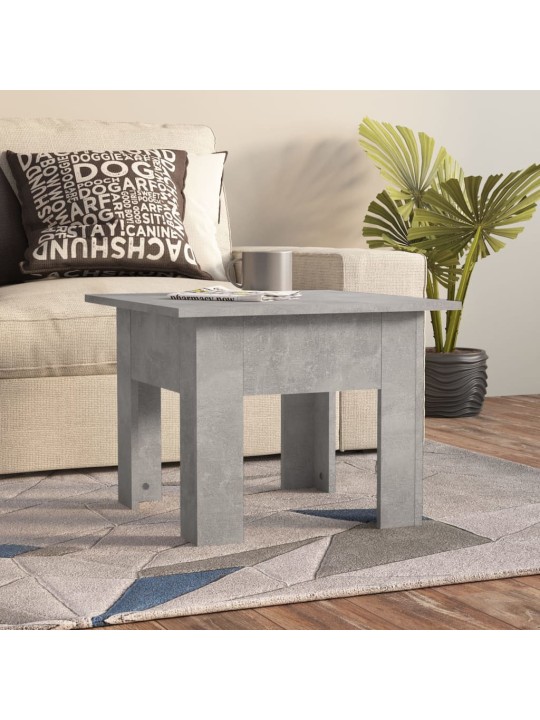 Sohvapöytä betoninharmaa 55x55x42 cm lastulevy