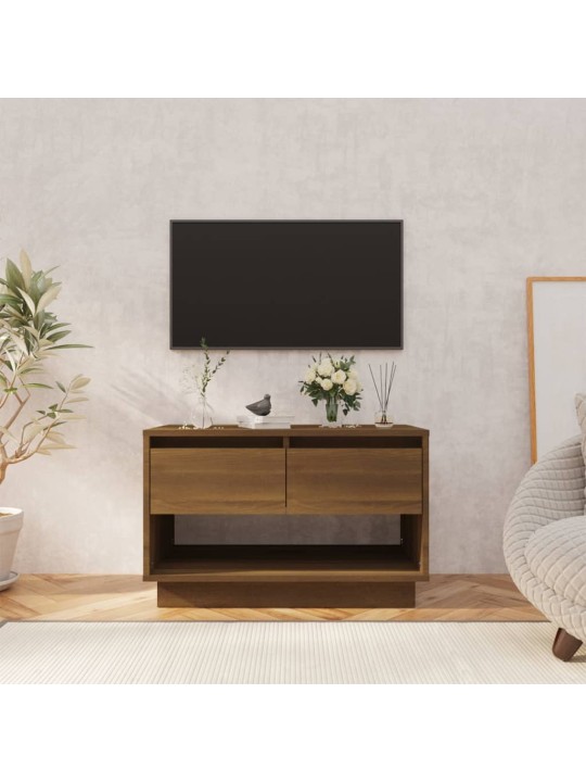 TV-taso ruskea tammi 70x41x44 cm lastulevy