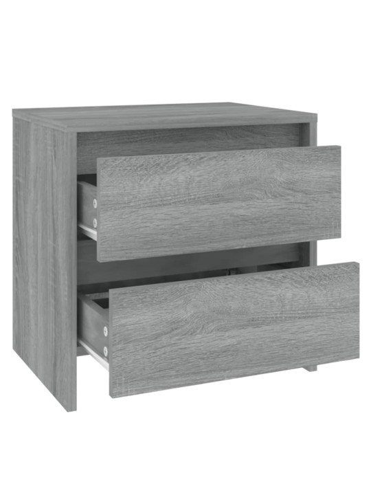 Yöpöydät 2 kpl harmaa sonoma 45x34,5x44,5 cm lastulevy