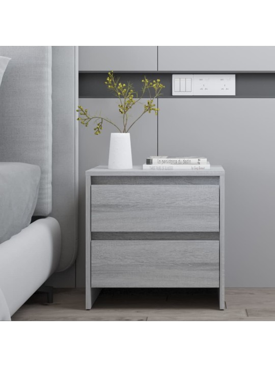 Yöpöydät 2 kpl harmaa sonoma 45x34,5x44,5 cm lastulevy