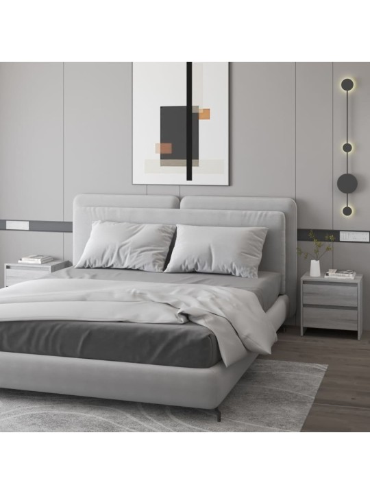 Yöpöydät 2 kpl harmaa sonoma 45x34,5x44,5 cm lastulevy