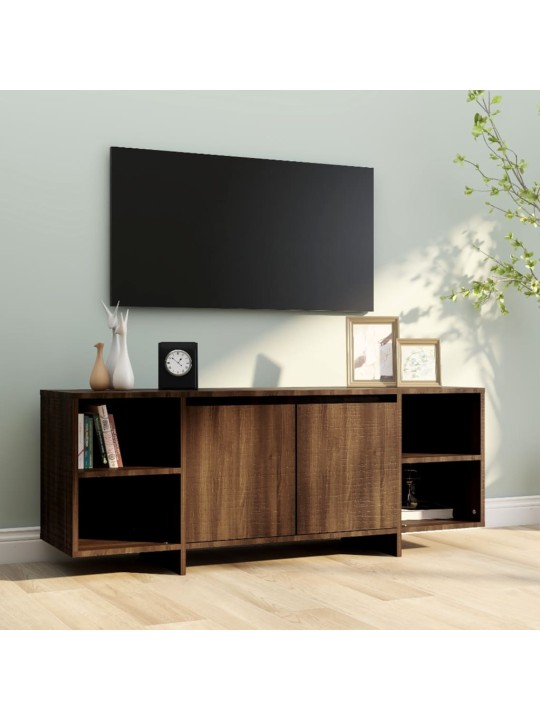 Tv-taso ruskea tammi 130x35x50 cm lastulevy