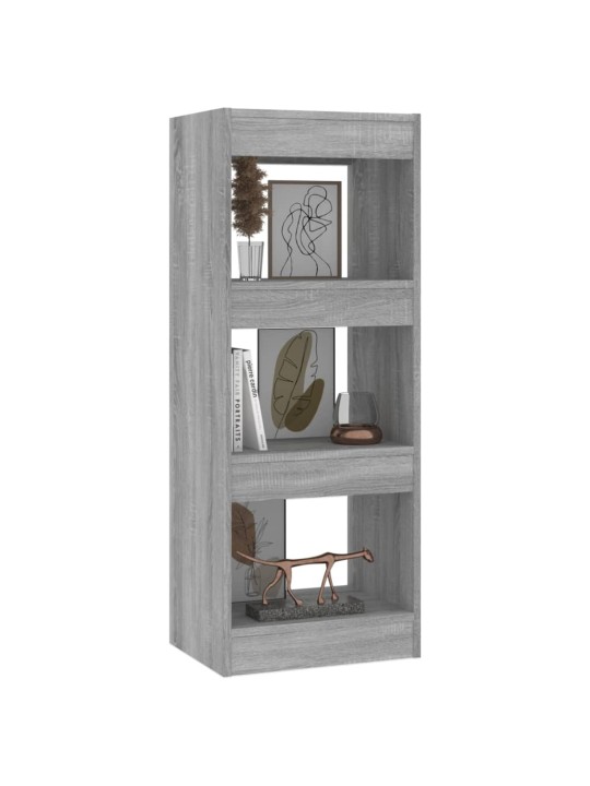 Kirjahylly/tilanjakaja harmaa sonoma 40x30x103 cm lastulevy