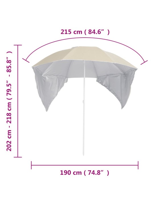 Rantavarjo sivuseinillä hiekka 215 cm