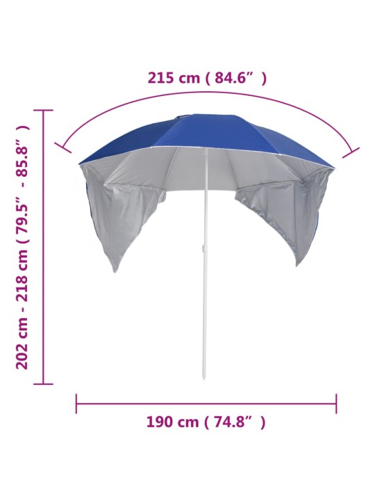 Rantavarjo sivuseinillä sininen 215 cm