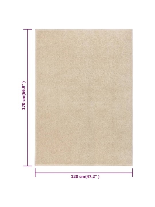 Lyhytnukkainen matto 120x170 cm beige