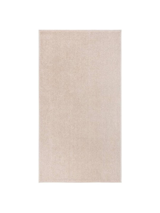 Lyhytnukkainen matto 80x150 cm tumma beige