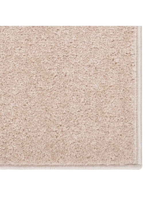 Lyhytnukkainen matto 80x150 cm tumma beige