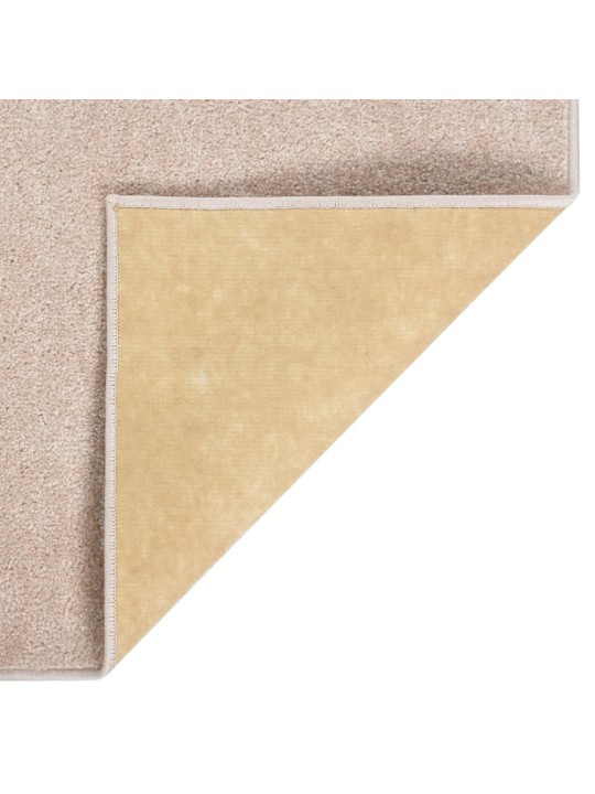 Lyhytnukkainen matto 80x150 cm tumma beige