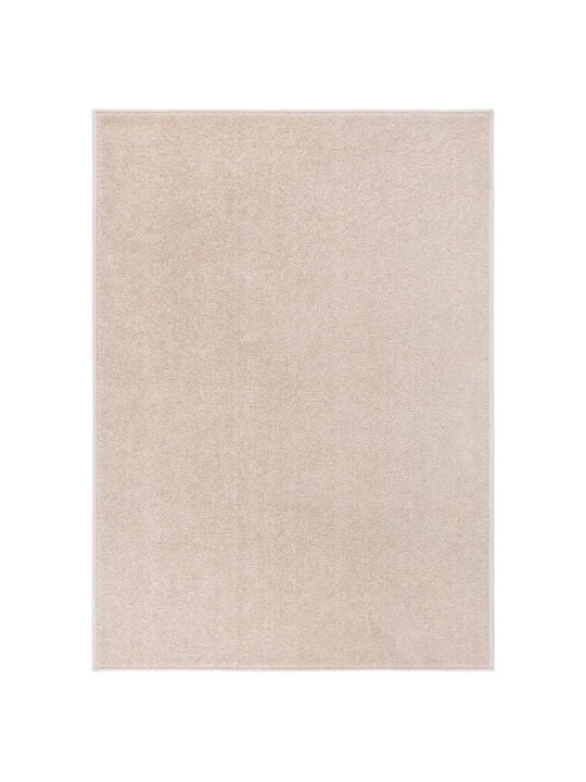 Lyhytnukkainen matto 120x170 cm tumma beige