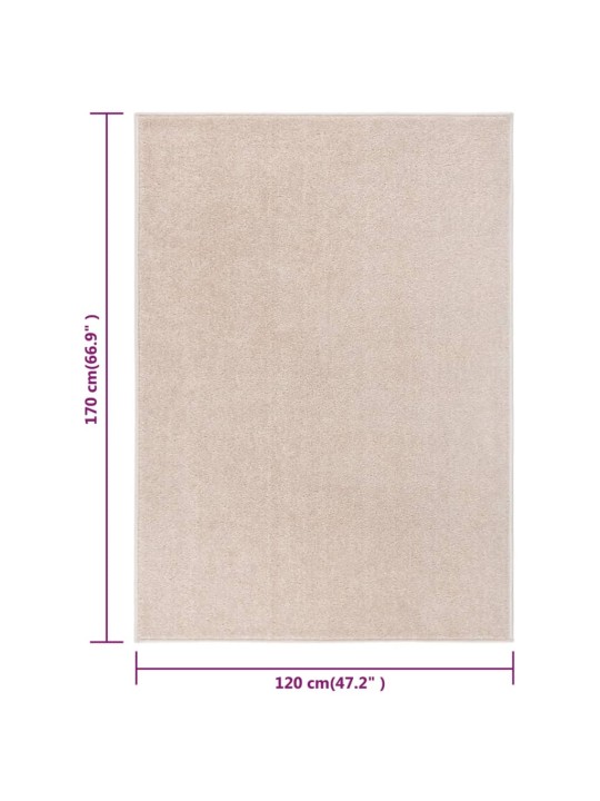 Lyhytnukkainen matto 120x170 cm tumma beige